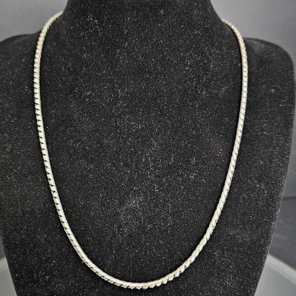 925 Silver Y2K ERA Snakechain Style Necklace 18 Inches Heavy Quality Unisex - Picture 2 of 10